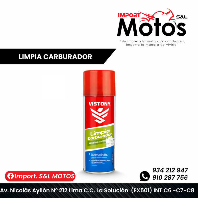 LIMPIA CARBURADOR VISTONY