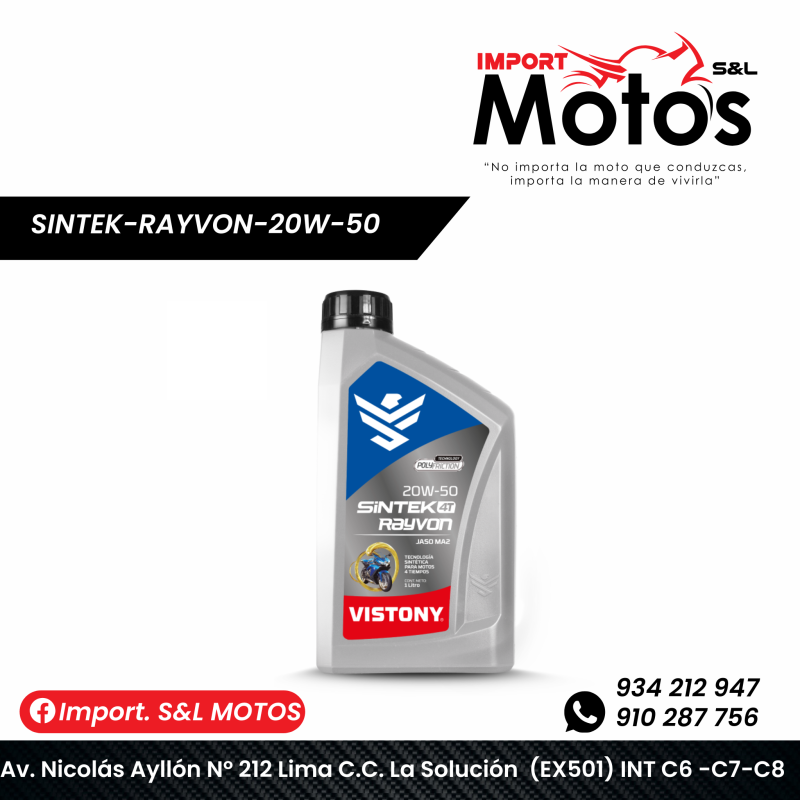 LUBRICANTE VISTONY SINTEK-RAYVON-20W-50